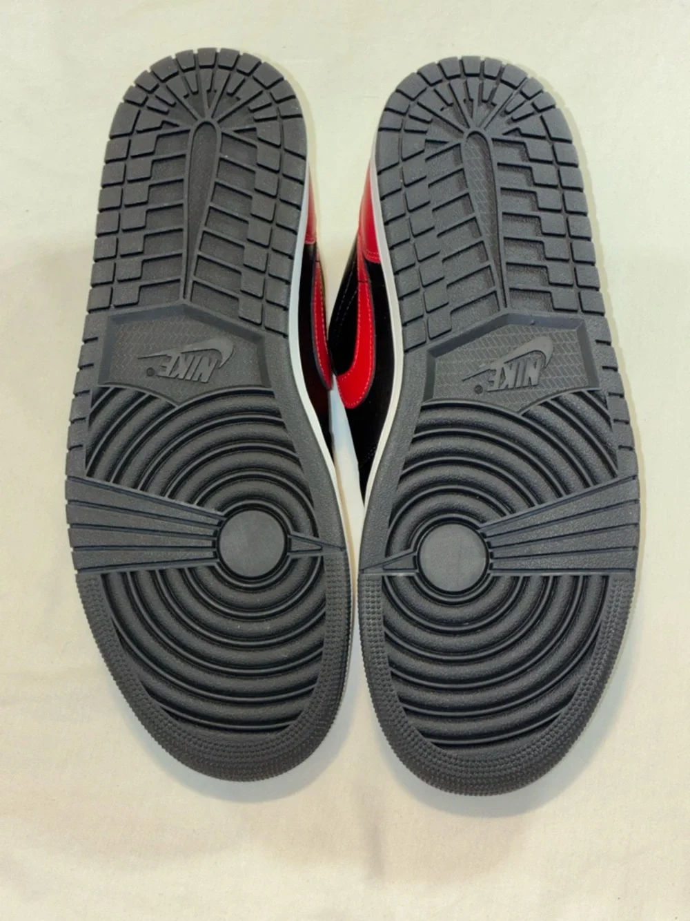 Nike Air Jordan 1 Low Black and Red Sneakers - Picture 7 of 8